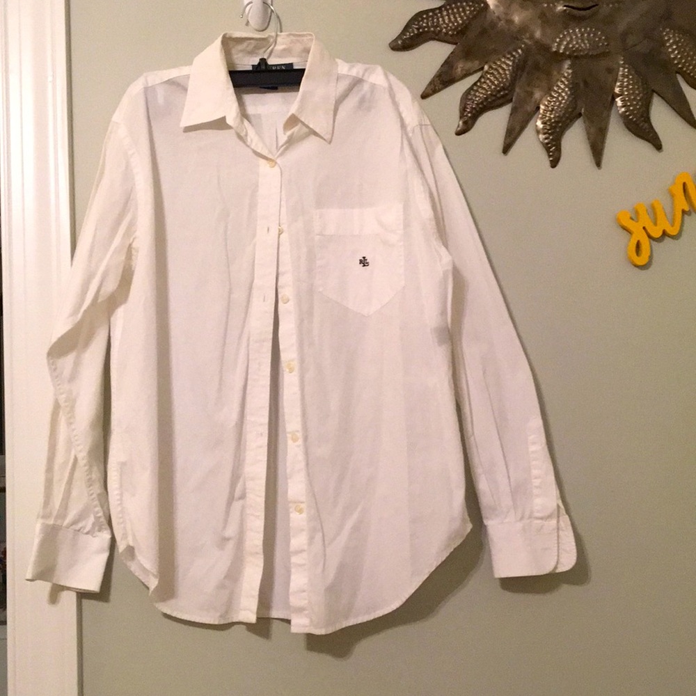 ✨Ralph Lauren✨ button-down white shirt